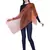 Light Rust Synthetic Polyester Organza (Poly Silk) Solid Embroidered Sequined Stole