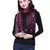 Brinjal Synthetic Polyester Organza (Poly Silk) Solid Embroidered Sequined Stole