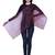 Brinjal Synthetic Polyester Organza (Poly Silk) Solid Embroidered Sequined Stole
