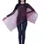 Brinjal Synthetic Polyester Organza (Poly Silk) Solid Embroidered Sequined Stole