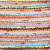 Yellow and  Multicoloured Acrylic Striped Woven Design Stole