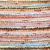 Yellow and  Multicoloured Acrylic Striped Woven Design Stole