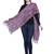 Blue Purple and  Multicoloured Acrylic Striped Woven Design Stole