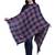 Navy and Multicoloured Viscose Rayon Checked Woven Design Scarf