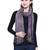 Purple and Black Viscose Rayon Geometric Woven Design Stole