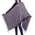 Purple and Black Viscose Rayon Geometric Woven Design Stole
