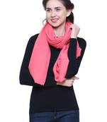 Coral Pure Woolen Solid Stole