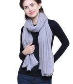 Light Grey Pure Woolen Solid Stole