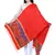 Red and multicoloured Voscose Rayon Floral Woven Design Shawl