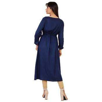 Women's Designer Printed Beads work On Neck Kurta 4