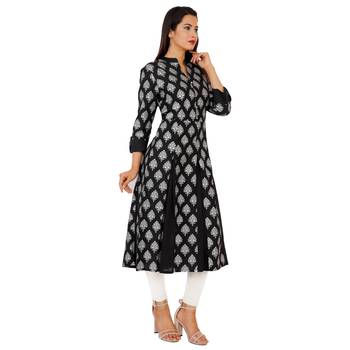 Women's Designer Gold print Kurta 2