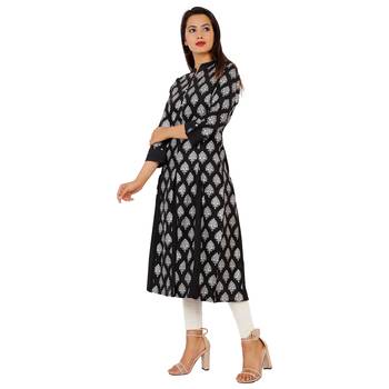 Women's Designer Gold print Kurta 3