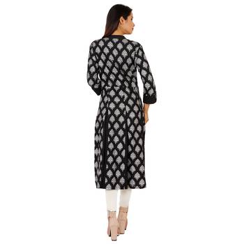 Women's Designer Gold print Kurta 4