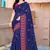 Blue Embroidered Georgette Saree With Blouse
