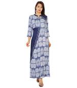 Women's Designer Solid BeigeIinner And Gold Printed Upper And Sleevs In Side Atteched Kurta