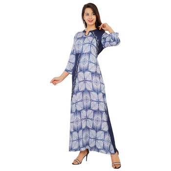 Women's Designer Solid BeigeIinner And Gold Printed Upper And Sleevs In Side Atteched Kurta 3