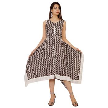 Women's Designer Printed with Embroidered Kurta 1