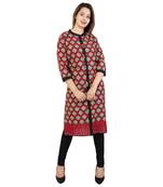 Women's Designer Gold Print Kurta