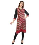 Women's Designer Gold Print Kurta