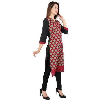Women's Designer Gold Print Kurta 2