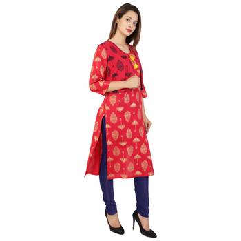 Women's Designer Kantha And Squince Work On The Neck Kurta 2