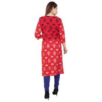 Women's Designer Kantha And Squince Work On The Neck Kurta 4