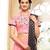 Baby-pink embroidered silk semi stitched lehenga