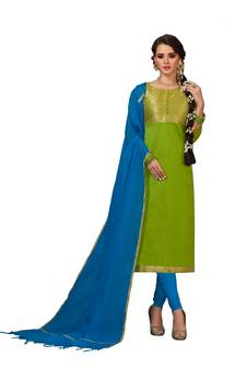 Green Woven  Art Silk Salwar
