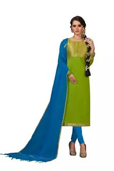 Green Woven  Art Silk Salwar