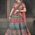Light-pink digital print silk semi stitched lehenga