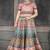 Light-pink digital print silk semi stitched lehenga