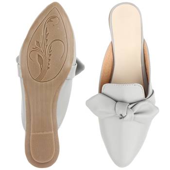 Do Bhai Grey  Mules For Women 5