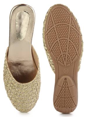 Do Bhai Golden Mules  For Women 5