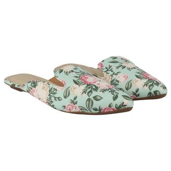 Do Bhai Green  Mules  For Women 1