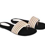 Do Bhai white Flat Sandal For Women