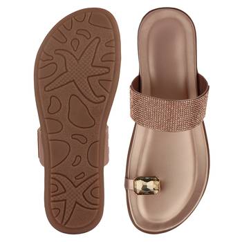 Do Bhai brown Flat Sandal For Women 5