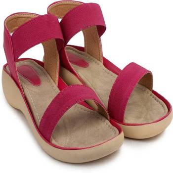 Do Bhai red Flat Sandal For Women 1
