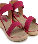 Do Bhai red Flat Sandal For Women