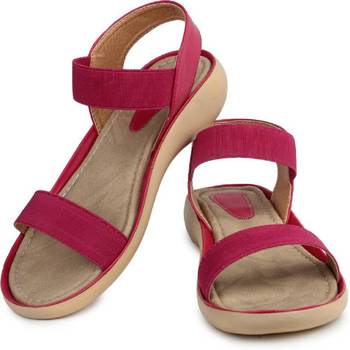 Do Bhai red Flat Sandal For Women 4
