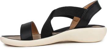 Do Bhai black Flat Sandal For Women 3