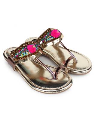 Do Bhai brown Flat Sandal For Women 1