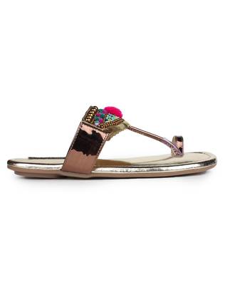 Do Bhai brown Flat Sandal For Women 3