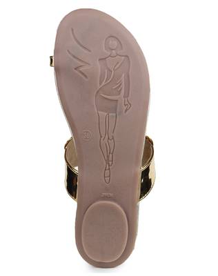 Do Bhai gold Flat Sandal For Women 5