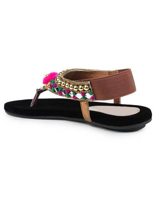 Do Bhai brown Flat Sandal For Women 3