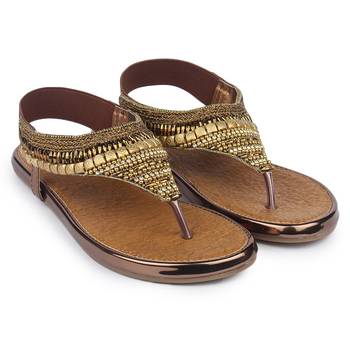 Do Bhai brown Flat Sandal For Women 1