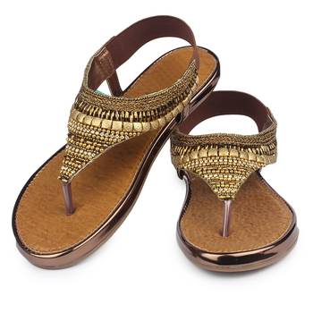 Do Bhai brown Flat Sandal For Women 4