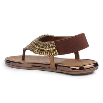Do Bhai brown Flat Sandal For Women 3