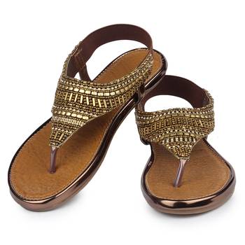 Do Bhai brown Flat Sandal For Women 4