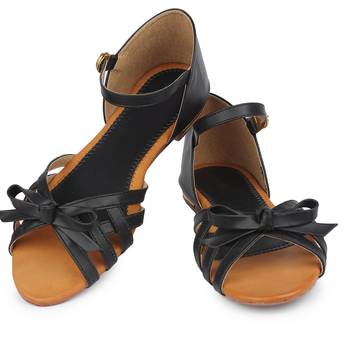 Do Bhai black Flat Sandal For Women 4
