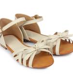 Do Bhai cream Flat Sandal For Women